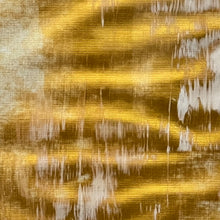 Load image into Gallery viewer, non representational artist, abstract artist, black female artist, home decor, mixed media, gold and white acrylic paint
