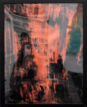 Load image into Gallery viewer, non representational artist, abstract artist, black female artist, home decor, mixed media, copper and black acrylic paint
